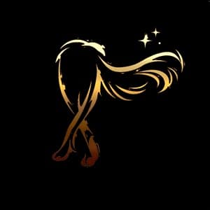 Silhouette of a dancing Silken Windhound