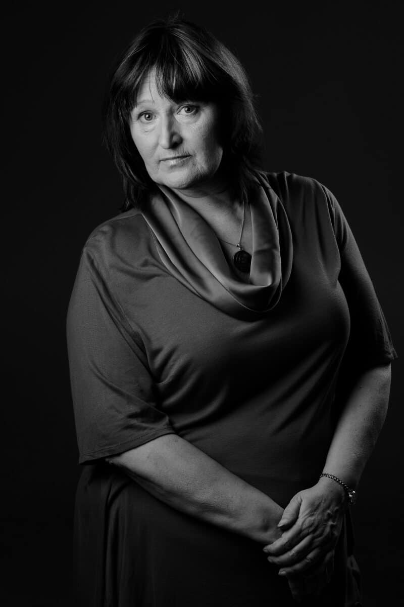 Black and white portrait of Susann Stjernborg